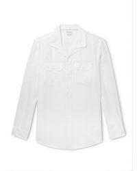 Brunello Cucinelli - Camp-collar Linen Shirt - Lyst