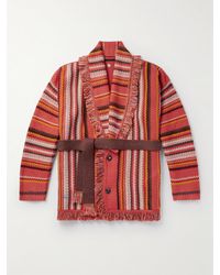 Alanui - Ushuaia Stories Baja Striped Fringed Wool Cardigan - Lyst