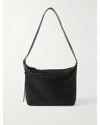 Bottega Veneta - Small Traveler Intrecciato Full-Grain Leather Messenger Bag - Lyst
