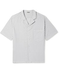 Barena - Bagolo Camp-collar Striped Crinkled Cotton-poplin Shirt - Lyst