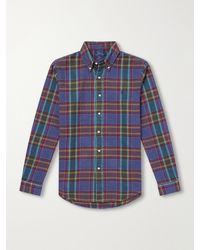 Polo Ralph Lauren - Button-Down Collar Checked Cotton-Flannel Shirt - Lyst