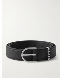 Gucci - 4Cm Logo-Embellished Cross-Grain Leather Belt - Lyst