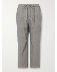 Massimo Alba - Key West Straight-leg Striped Cotton And Linen-blend Trousers - Lyst