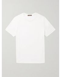Loro Piana - Schmal geschnittenes T-Shirt aus Jersey aus einer Seiden-Baumwollmischung - Lyst