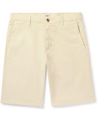 NN07 - Crown 1005 Straight-leg Garment-dyed Stretch-cotton Twill Shorts - Lyst