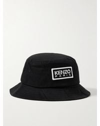 KENZO - Logo-embroidered Cotton-twill Bucket Hat - Lyst