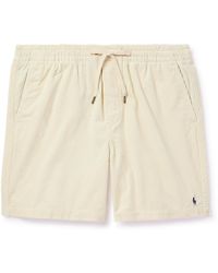 Polo Ralph Lauren - Straight-leg Logo-embroidered Cotton-corduroy Shorts - Lyst