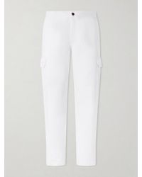 MR P. - Tapered Cotton And Linen-Blend Trousers - Lyst