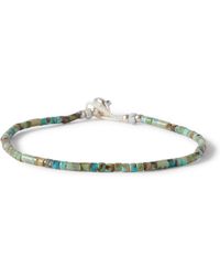 Mikia - Turquoise And Silver Beaded Bracelet - Lyst