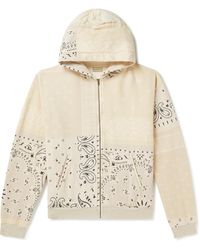 Kapital - Shell-trimmed Printed Cotton-jersey Zip-up Hoodie - Lyst