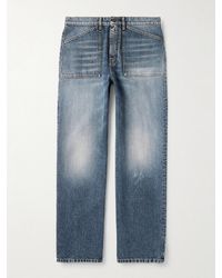 Givenchy - Straight-Leg Logo-Embroidered Jeans - Lyst