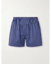 Derek Rose - Wellington 62 Striped Cotton-Poplin Boxer Briefs - Lyst