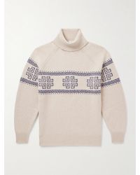 Brunello Cucinelli - Intarsia-Knit Cashmere Rollneck Sweater - Lyst