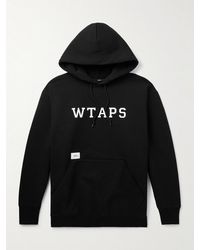 WTAPS - Academy Logo-Print Appliquéd Cotton-Jersey Hoodie - Lyst