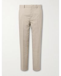 Club Monaco - Straight-leg Linen-blend Suit Trousers - Lyst