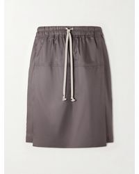 Rick Owens - Moncler Straight-leg Shell Drawstring Shorts - Lyst