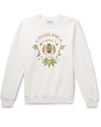 Casablancabrand - Joyaux D'afrique Logo-print Organic Cotton-jersey Sweatshirt - Lyst