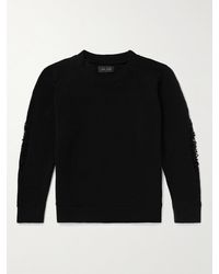 Les Tien Distressed Cashmere Sweater - Black