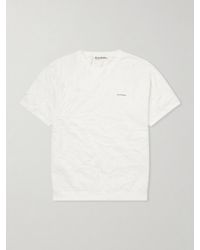 Acne Studios - Fansas Logo-print Crinkled-jersey T-shirt - Lyst
