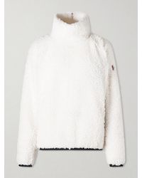 Moncler - Teddy Logo-Appliquéd Fleece Sweatshirt - Lyst