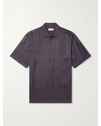 Dries Van Noten - Camp-Collar Printed Satin Shirt - Lyst