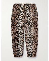 Wacko Maria - Tapered Leopard-print Faux Fur Sweatpants - Lyst