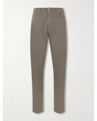 dunhill - Tapered Cotton-blend Twill Trousers - Lyst