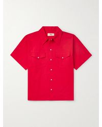 CHERRY LA - Embroidered Cotton-Twill Shirt - Lyst