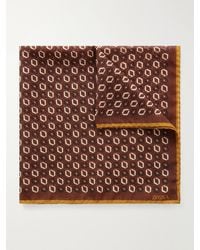 ZEGNA - Printed Wool Pocket Square - Lyst