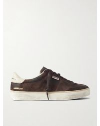 Golden Goose - Soul Star Leather-trimmed Suede Sneakers - Lyst