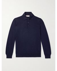 Brunello Cucinelli - Wool And Cashmere-Blend Polo Shirt - Lyst