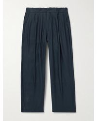 NN07 - Kay 10037 Straight-Leg Pleated Woven Trousers - Lyst