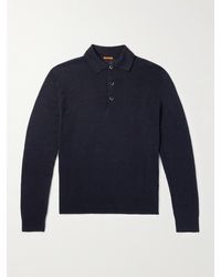 Barena - Pevaron Pullover aus einer Leinen-Baumwollmischung in Rippstrick mit Polokragen - Lyst
