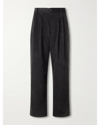 Agolde - Slater Straight-Leg Cotton-Moleskin Trousers - Lyst