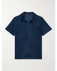Loro Piana - Cotton And Silk-blend Jersey Polo Shirt - Lyst