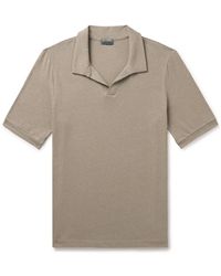 Hanro - Stretch Cotton And Linen-blend Jersey Polo Shirt - Lyst