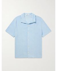 MR P. - Cutaway-collar Cotton-terry Shirt - Lyst