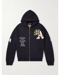 Amiri - Varsity Patch Oversized Logo-Appliquéd Printed Cotton-Blend Jersey Hoodie - Lyst