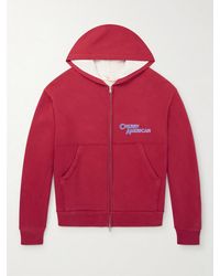CHERRY LA - Logo-Print Cotton-Jersey Zip-Up Hoodie - Lyst