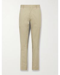 Brioni - Pienza Slim-fit Straight-leg Cotton-blend Twill Trousers - Lyst
