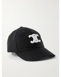 Celine - Logo-Appliquéd Wool-Twill Baseball Cap - Lyst