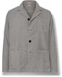 Massimo Alba - Florida Convertible-collar Cotton And Linen-blend Overshirt - Lyst