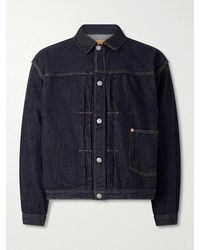 Kaptain Sunshine - Pleated Selvedge Denim Jacket - Lyst