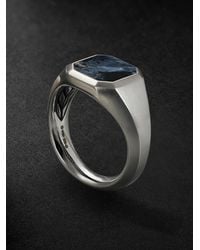 David Yurman - Streamline® Sterling Silver Pietersite Signet Ring - Lyst
