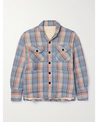 Greg Lauren - Checked Cotton-flannel Overshirt - Lyst