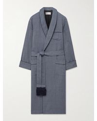 Derek Rose - Lincoln 11 Belted Herringbone Wool Robe - Lyst