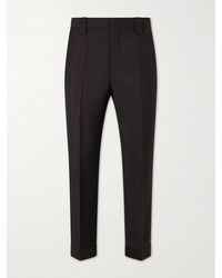 Versace - Straight-leg Wool And Mohair-blend Trousers - Lyst