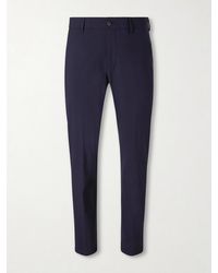 Eleventy - Slim-fit Tapered Stretch-wool Flannel Trousers - Lyst