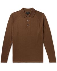 Dunhill - Cashmere And Mulberry Silk-blend Polo Shirt - Lyst