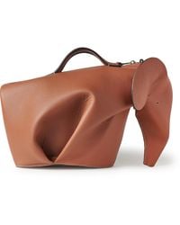Loewe - Elephant Leather Messenger Bag - Lyst